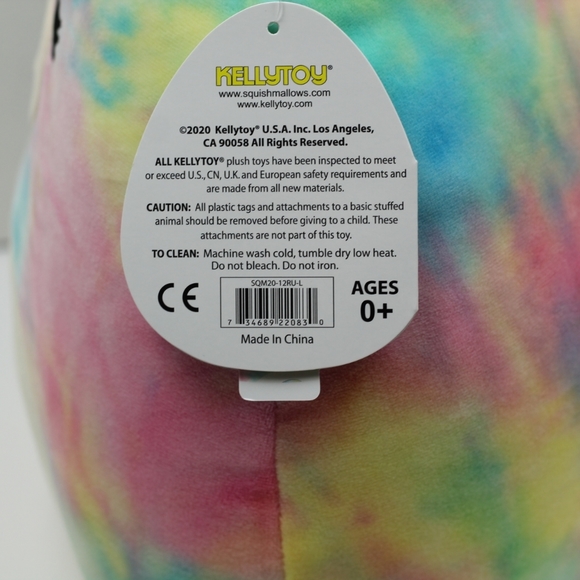 Squishmallows Monogrammed L Rainbow Unicorn Plush - Picture 10 of 12